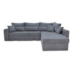 Corner reversible sofa Venzie  grey color fabric 283x214x83cm - Image 2
