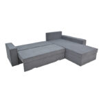 Corner reversible sofa Venzie  grey color fabric 283x214x83cm - Image 3
