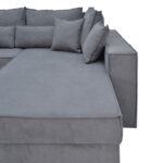 Corner reversible sofa Venzie  grey color fabric 283x214x83cm - Image 5