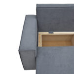 Corner reversible sofa Venzie  grey color fabric 283x214x83cm - Image 6