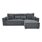 Corner reversible sofa-bed Kerbian  dark grey color fabric 273x162x92cm - Image 2