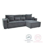 Corner reversible sofa-bed Kerbian  dark grey color fabric 273x162x92cm
