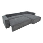 Corner reversible sofa-bed Kerbian  dark grey color fabric 273x162x92cm - Image 3
