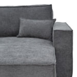 Corner reversible sofa-bed Kerbian  dark grey color fabric 273x162x92cm - Image 5