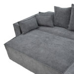 Corner reversible sofa-bed Kerbian  dark grey color fabric 273x162x92cm - Image 6