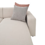 Corner reversible sofa Manimy cream color fabric 285x186x95cm - Image 5