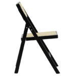 Yoko folding chair beige pvc rattan-black leg - Слика 3