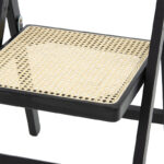 Yoko folding chair beige pvc rattan-black leg - Слика 6