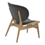 Relax armchair Udalle solid wood walnut-pu black 77x70x82cm - Image 2