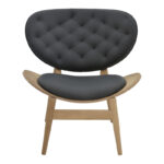 Relax armchair Udalle solid wood walnut-pu black 77x70x82cm - Image 4