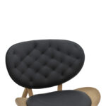 Relax armchair Udalle solid wood walnut-pu black 77x70x82cm - Image 5