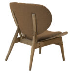 Relax armchair Udalle solid walnut wood-brown fabric 77x70x82cm - Слика 3