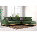 Corner sofa Luxury II left corner cypress-carbon fabric 290x235x95cm - Image 2