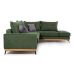 Corner sofa Luxury II left corner cypress-carbon fabric 290x235x95cm - Image 4