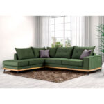 Corner sofa Luxury II right corner cypress-carbon fabric 290x235x95cm - Image 2