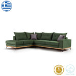Corner sofa Luxury II right corner cypress-carbon fabric 290x235x95cm