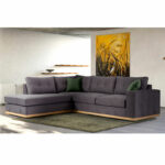 Corner sofa Boston right corner anthracite-cypress fabric 280x225x90cm - Image 2