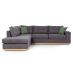 Corner sofa Boston right corner anthracite-cypress fabric 280x225x90cm - Image 3
