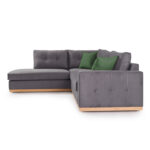 Corner sofa Boston right corner anthracite-cypress fabric 280x225x90cm - Image 4