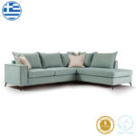 Corner sofa Boston left corner fabric ciel-cream 290x235x95cm