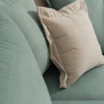 Corner sofa Romantic right corner fabric Ciel-Cream 290x235x95cm - Image 6