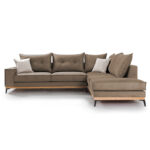 Corner sofa Luxury II left corner fabric mocha-cream 290x235x95cm - Image 2
