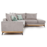 Corner sofa Luxury II left corner fabric elephant-ciel 290x235x95cm - Image 3