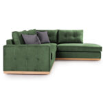 Corner sofa Boston left corner fabric dark green-dark grey 280x225x90cm - Слика 3