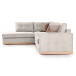 Corner sofa Boston right corner fabric cream-mocha 280x225x90cm - Image 3