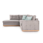 Corner sofa Boston right corner fabric elephant-ciel 280x225x90cm - Image 3