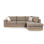 Corner sofa Boston left corner fabric mocha-cream 280x225x90cm - Image 2