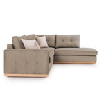 Corner sofa Boston left corner fabric mocha-cream 280x225x90cm - Image 3