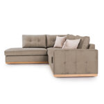 Corner sofa Boston right corner fabric mocha-cream 280x225x90cm - Image 3