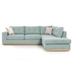 Corner sofa Boston left corner fabric ciel-cream 280x225x90cm - Image 2