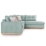 Corner sofa Boston left corner fabric ciel-cream 280x225x90cm - Image 3