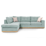 Corner sofa Boston right corner fabric ciel-cream 280x225x90cm - Image 2