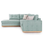 Corner sofa Boston right corner fabric ciel-cream 280x225x90cm - Image 3