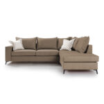Corner sofa Boston left corner fabric mocha-cream 290x235x95cm - Image 2