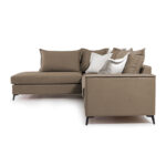 Corner sofa Boston right corner fabric mocha-cream 290x235x95cm - Image 3