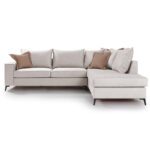 Corner sofa Romantic left corner fabric cream-mocha 290x235x95cm - Слика 2