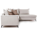 Corner sofa Romantic left corner fabric cream-mocha 290x235x95cm - Слика 3