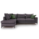Corner sofa Boston right corner fabric dark grey-dark green 290x235x95cm - Слика 3