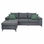 Corner sofa Fabulous reversible charcoal-cypress fabric 240x165x95cm - Слика 2