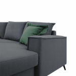 Corner sofa Fabulous reversible charcoal-cypress fabric 240x165x95cm - Слика 5
