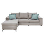 Corner sofa Fabulous reversible fabric elephant-ciel 240x165x95cm - Image 2