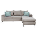 Corner sofa Fabulous reversible fabric elephant-ciel 240x165x95cm - Image 3