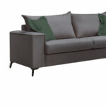 3 seater Verona sofa anthracite - cypress cushions 225x93x100cm - Слика 2