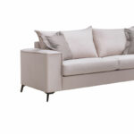 3 seater Verona sofa cream - mocha cushions 225x93x100cm - Слика 2