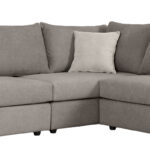 Reversible polymorphic sofa London grey fabric-light grey cushions 296x246x95cm - Image 5