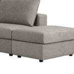 Reversible polymorphic sofa London grey fabric-light grey cushions 296x246x95cm - Image 6